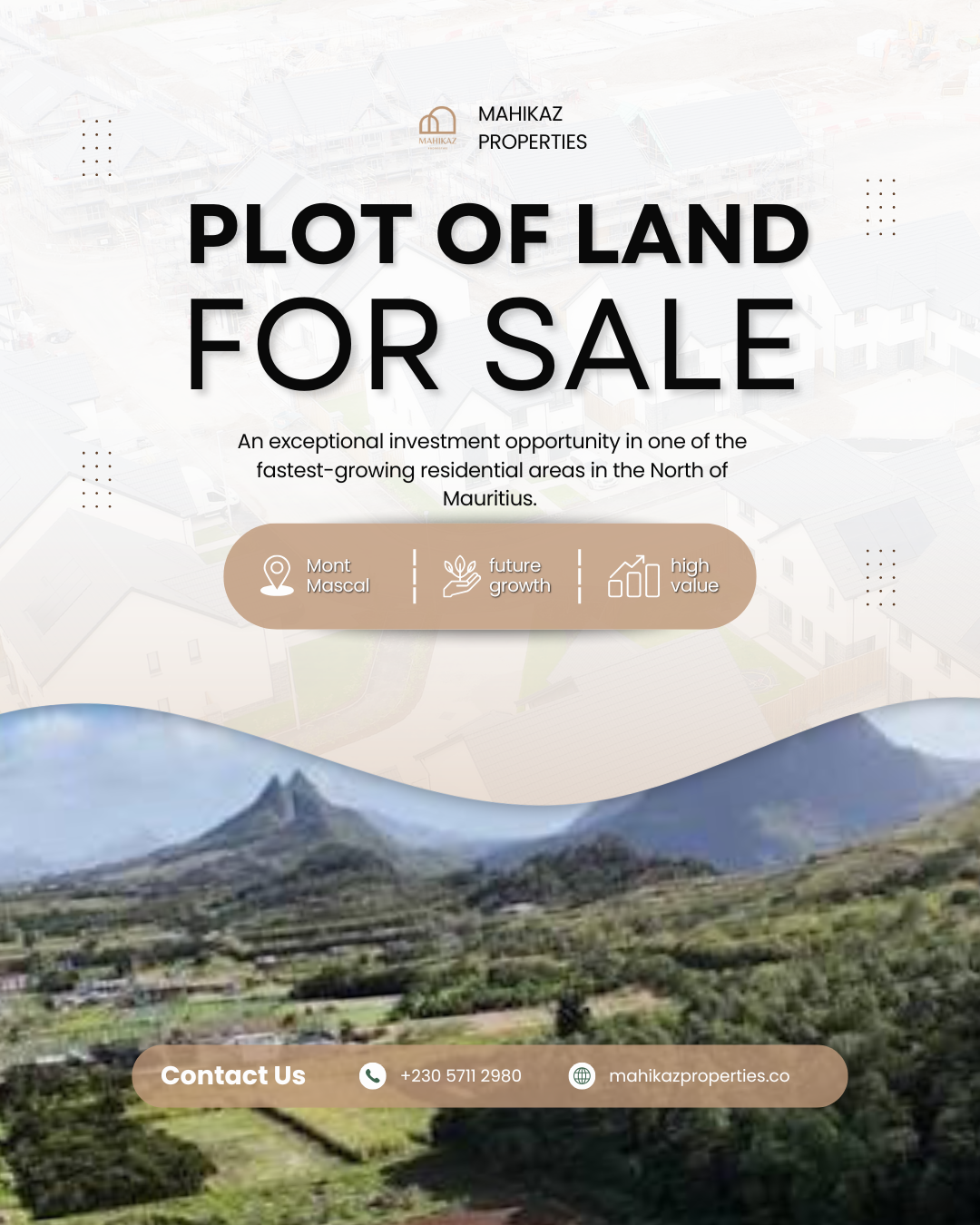 Prime Residential Land for Sale in Mont Mascal, North of Mauritius