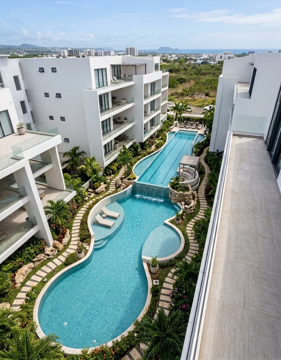 3D Swimming pool Luxury Apartment Project For Sale | Pereybere, Grand Baie, Mauritius